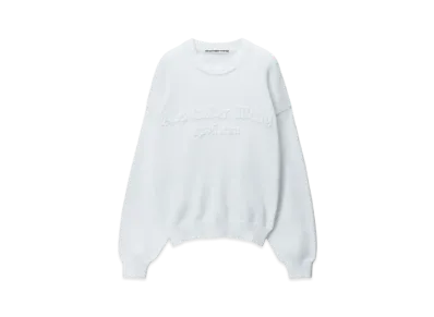 Alexander Wang Hand Crochet Logo Pullover "White"