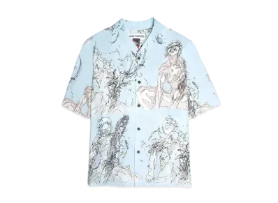WACKO MARIA Ghost In The Shell / Kokakukidotai / Hawaiian Shirt #4 "Light Blue"