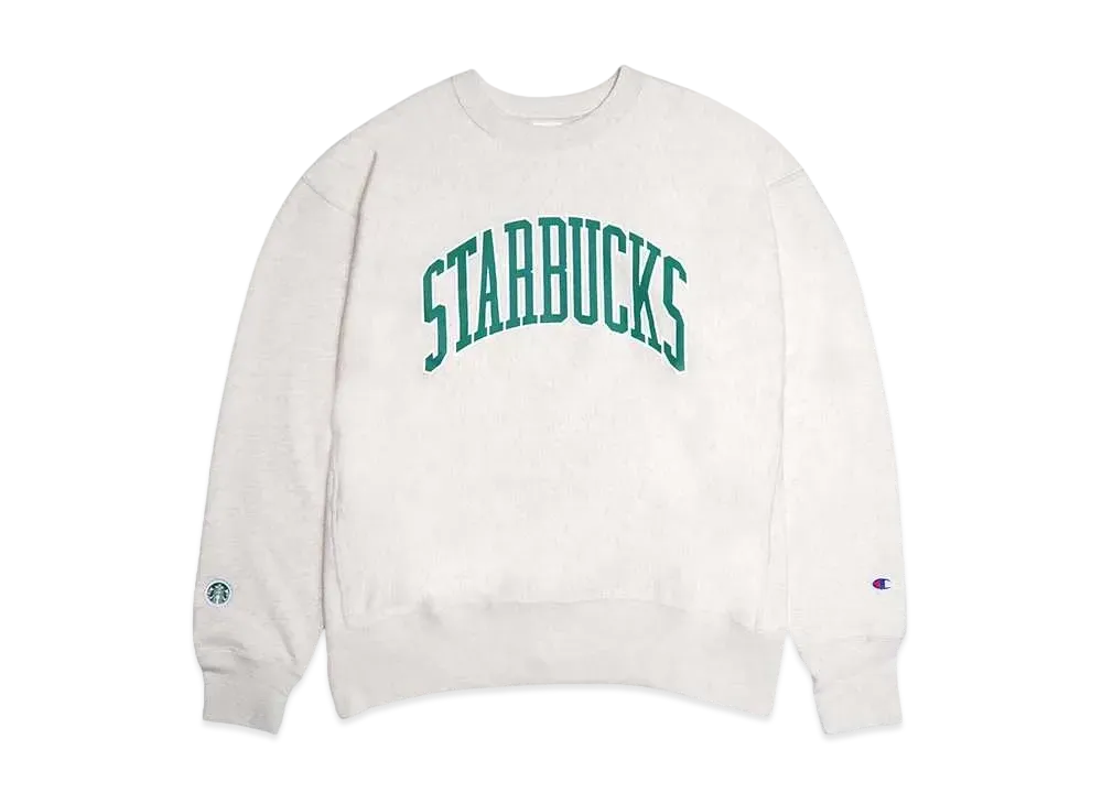 STARBUCKS x BEAMS x Champion Reverse Weave Crew Neck Sweatshirt "Oatmeal"