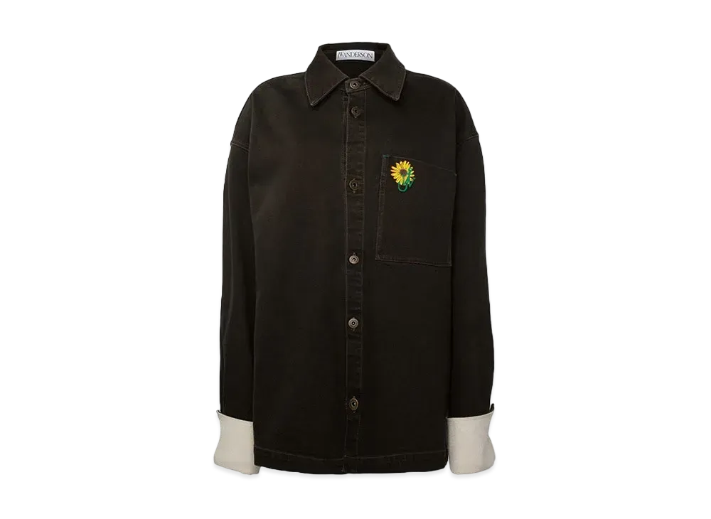 JW ANDERSON Oversized Denim Shirt "Brown"