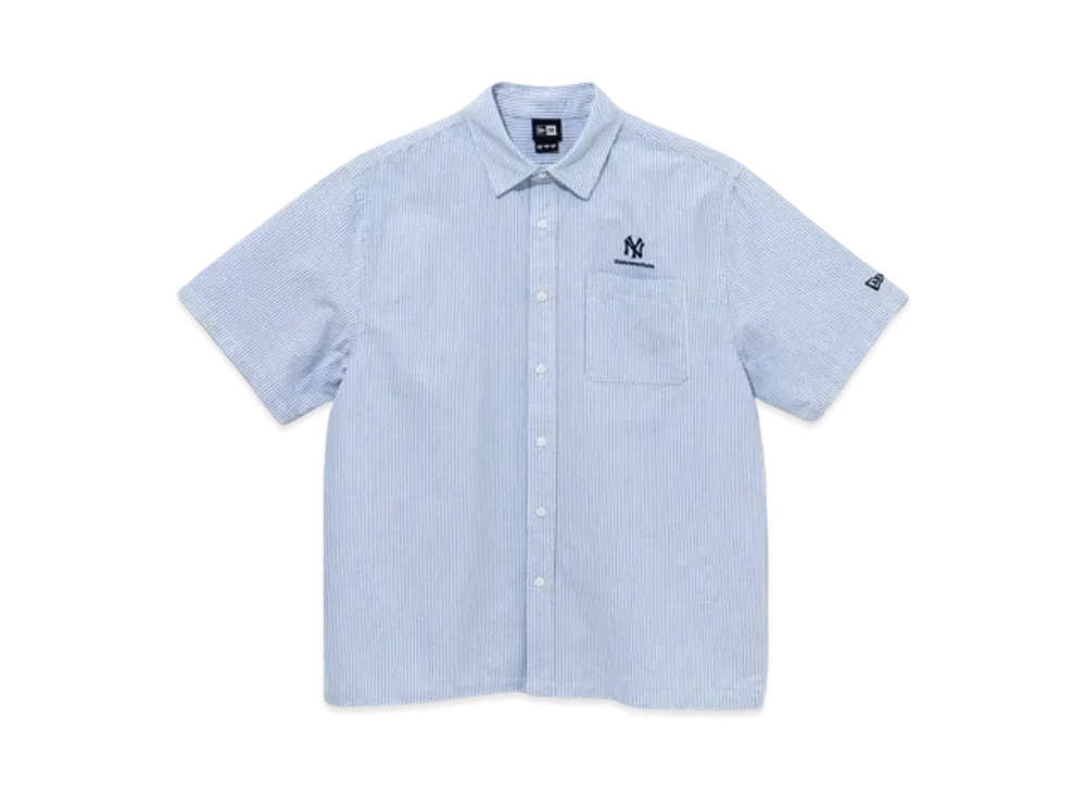NEW ERA x thisisneverthat Short Sleeve Shirt New York Yankees "Stripe Blue"