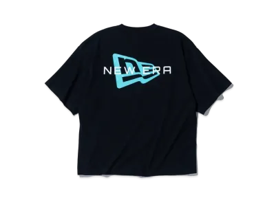 NEW ERA STORE LIMITED Short Sleeve Oversized Performance T-Shirt Overlap Logo "Black/Blue Tint"
