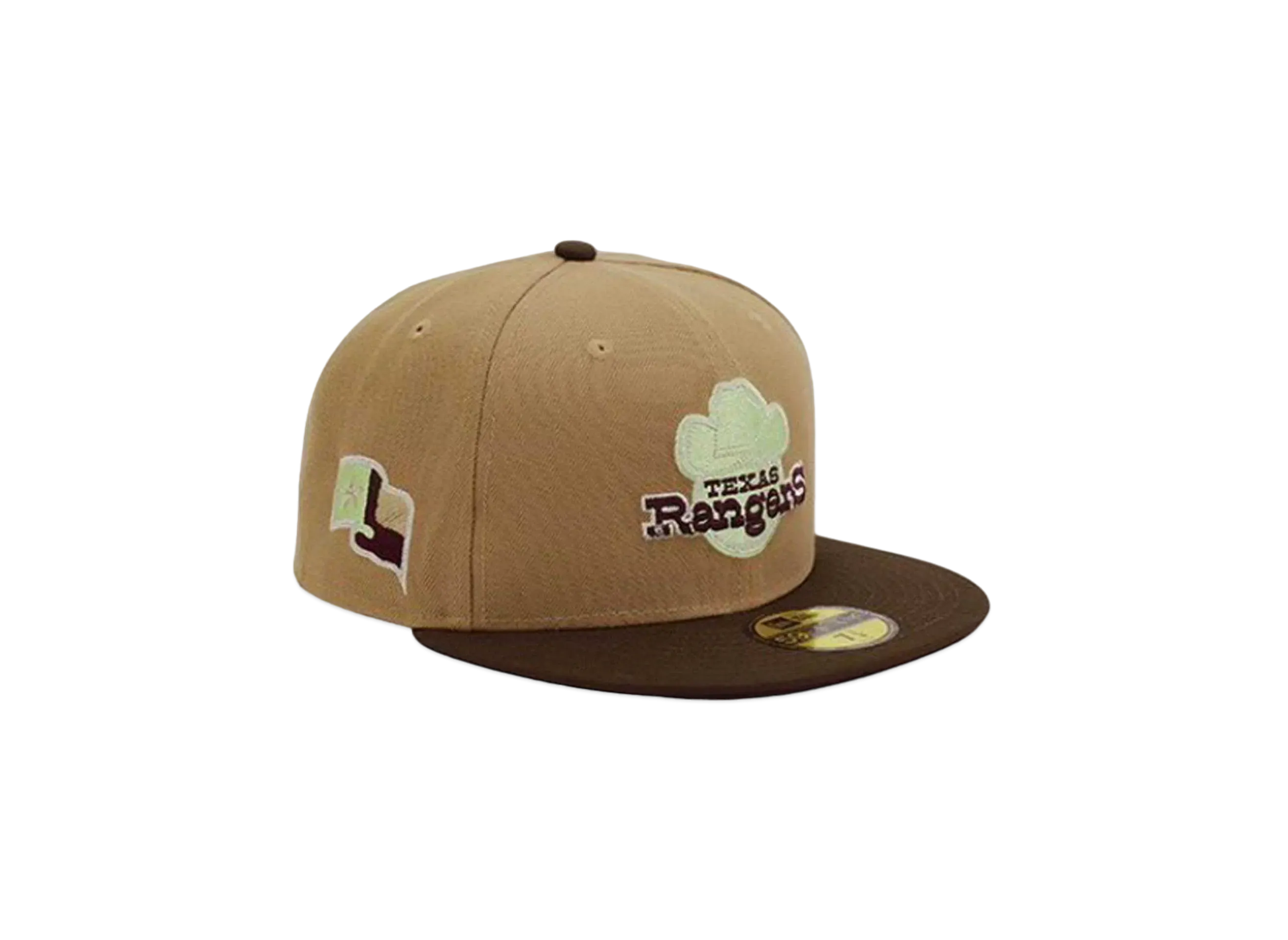 NEW ERA x THE CAP "Blood Money" 59Fifty Texas Rangers "Khaki/Walnut"