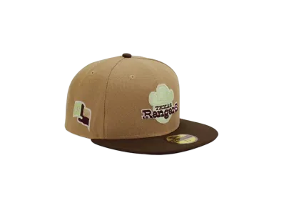 NEW ERA x THE CAP "Blood Money" 59Fifty Texas Rangers "Khaki/Walnut"