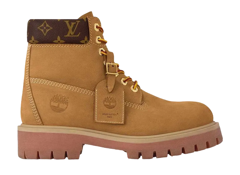 Louis Vuitton × Timberland 6inch Leather Ankle Boot "Beige"