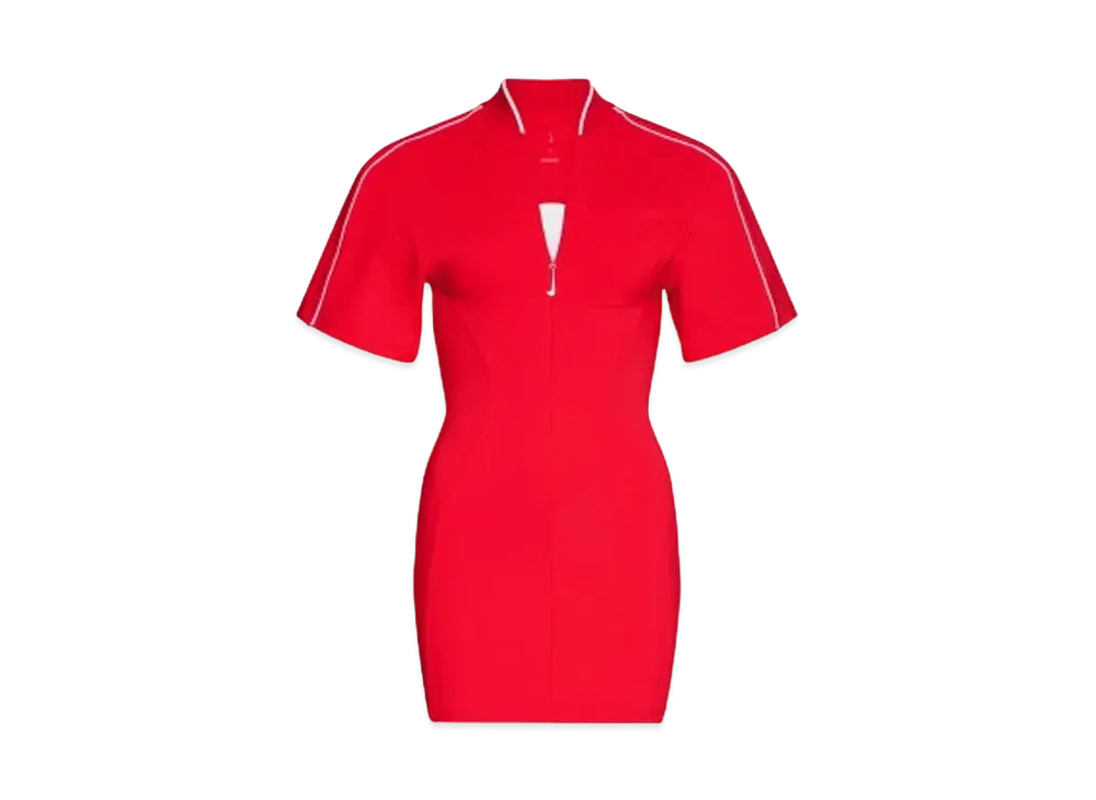 Nike x JACQUEMUS Short Sleeved T-shirt Dress "Dark Red"