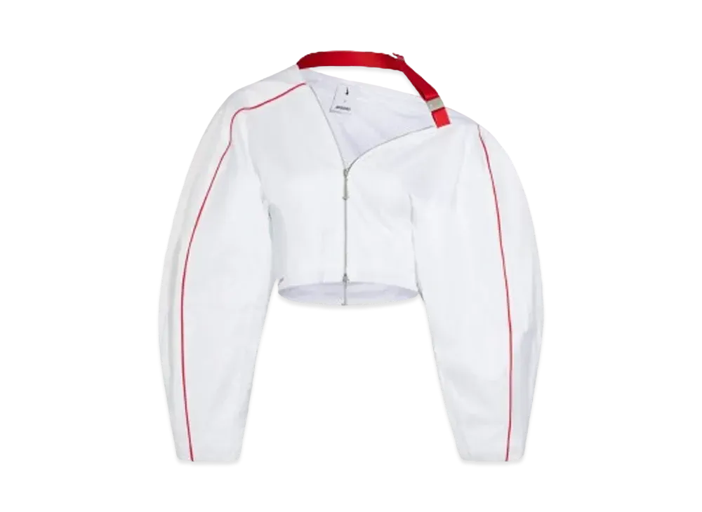 Nike x JACQUEMUS Short Asymmetrical Track Jacket "White"