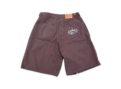 9090 Studs Double Knee Shorts "BROWN"