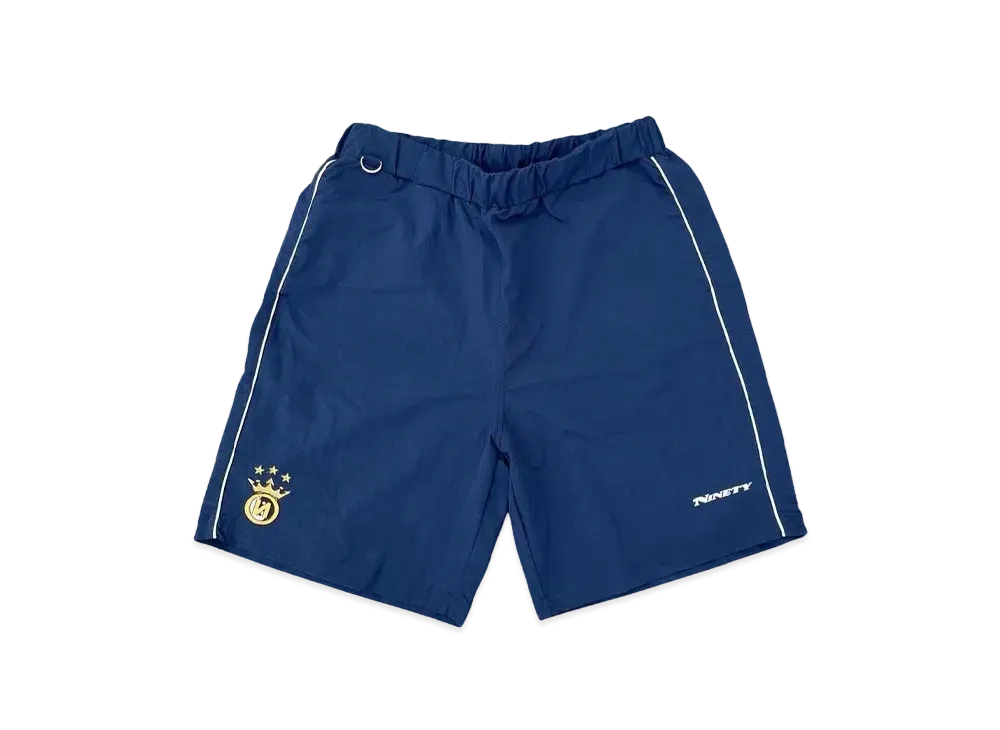 9090 King Emblem Nylon Shorts "NAVY"