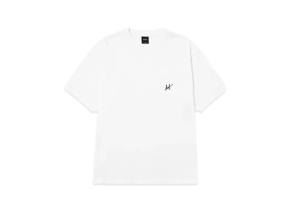 HUF Script Pocket Tee "White"