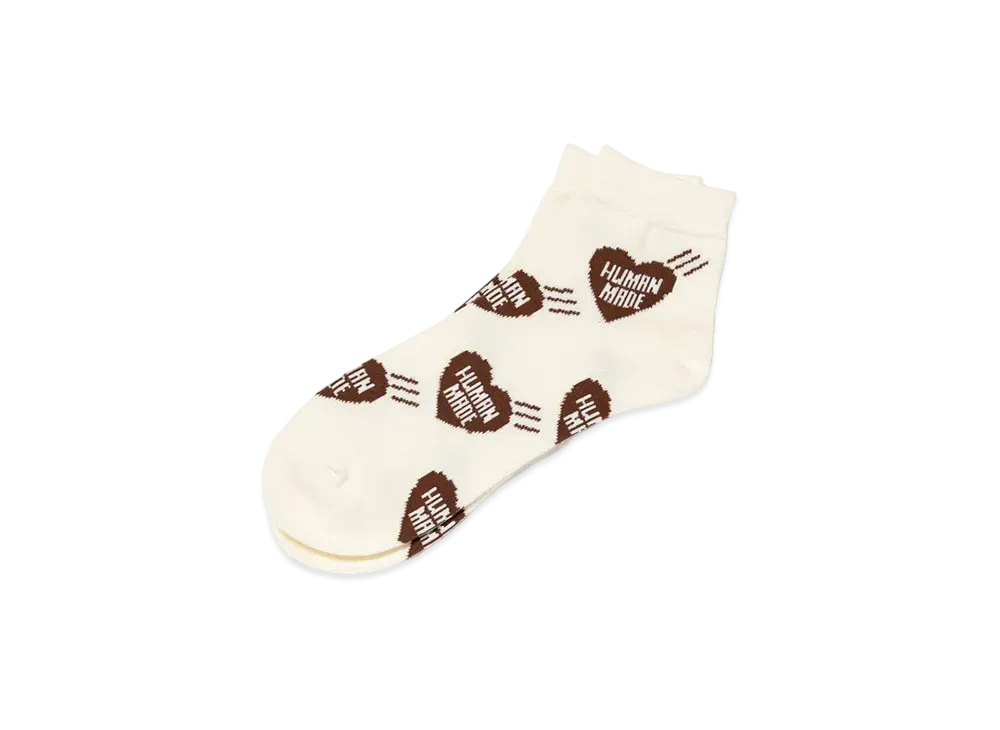 HUMAN MADE Heart Short Socks "Brown"