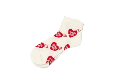 HUMAN MADE Heart Short Socks "Red"