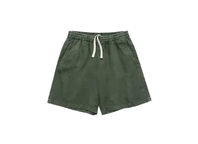 JJJJound Weekend Linen Shorts "Dark Green"