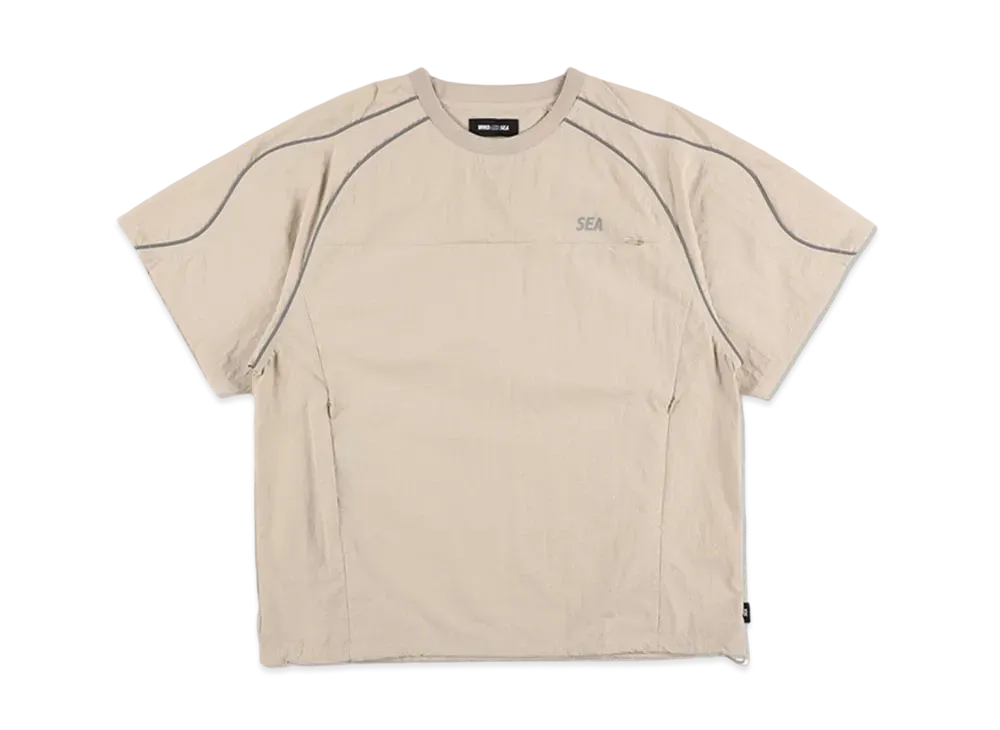 WIND AND SEA Reflective Piping Track S/S Top "Sand"
