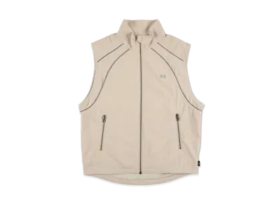 WIND AND SEA Reflective Piping Track Vest "Sand"