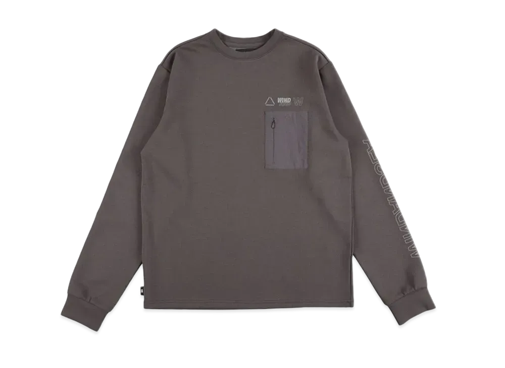 WIND AND SEA WDS Smooth CT L/S Top "Chacoal"