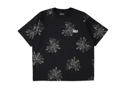 WIND AND SEA Palm tree (Pattern) S/S Tee "Black"