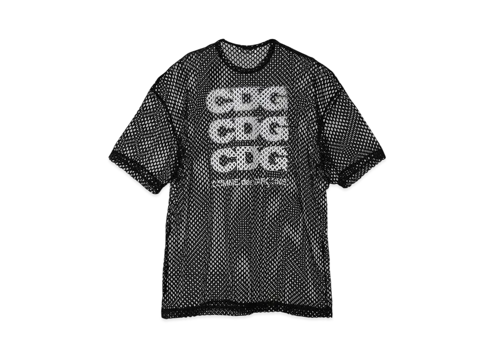 CDG Oversized Mesh T-Shirt "Black"