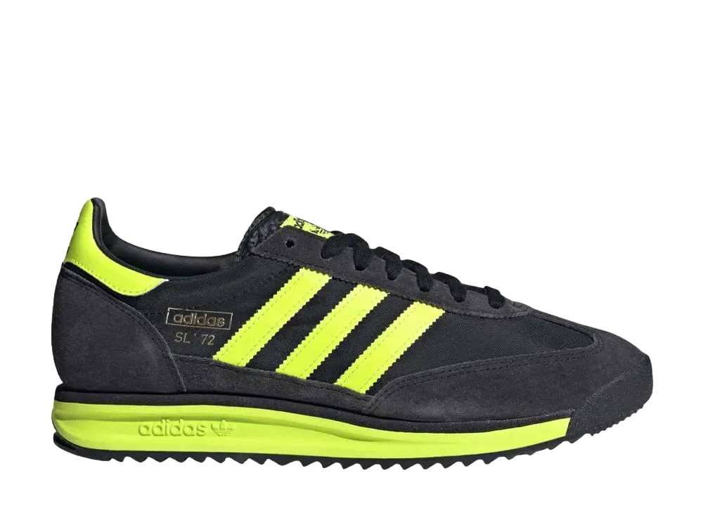 adidas SL72 RS "Core Black/Neon Yellow"