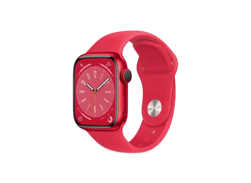 Apple Watch Series 8 (GPS + Cellular Model) 41mm (Product) Red Aluminiumcase (Product) Red Sportsband Regular "Red"