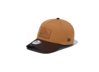 NEW ERA Duck Canvas 9Forty A-Frame Leather Patch Visor 'New Era Outdoor' "Light Bronze/Brown Suede"