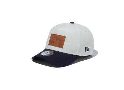 NEW ERA Duck Canvas 9Forty A-Frame Leather Patch Visor 'New Era Outdoor' "Ivory/Navy"