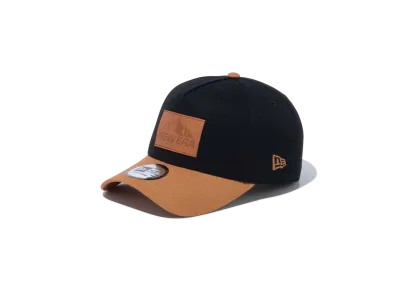 NEW ERA Duck Canvas 9Forty A-Frame Leather Patch Visor 'New Era Outdoor' "Black/Light Bronze"