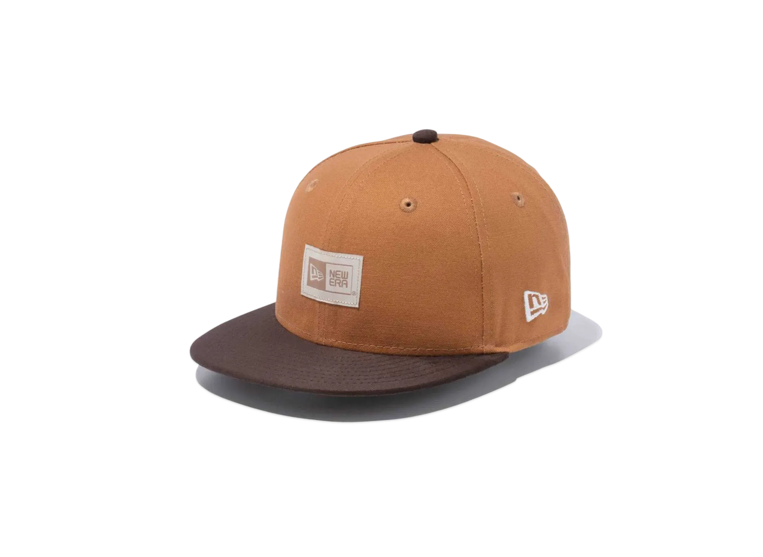 NEW ERA Duck Canvas Youth 9Fifty Woven Patch Suede Visor "Light Bronze/Brown"