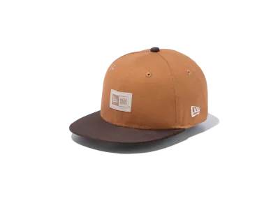NEW ERA Duck Canvas Youth 9Fifty Woven Patch Suede Visor "Light Bronze/Brown"