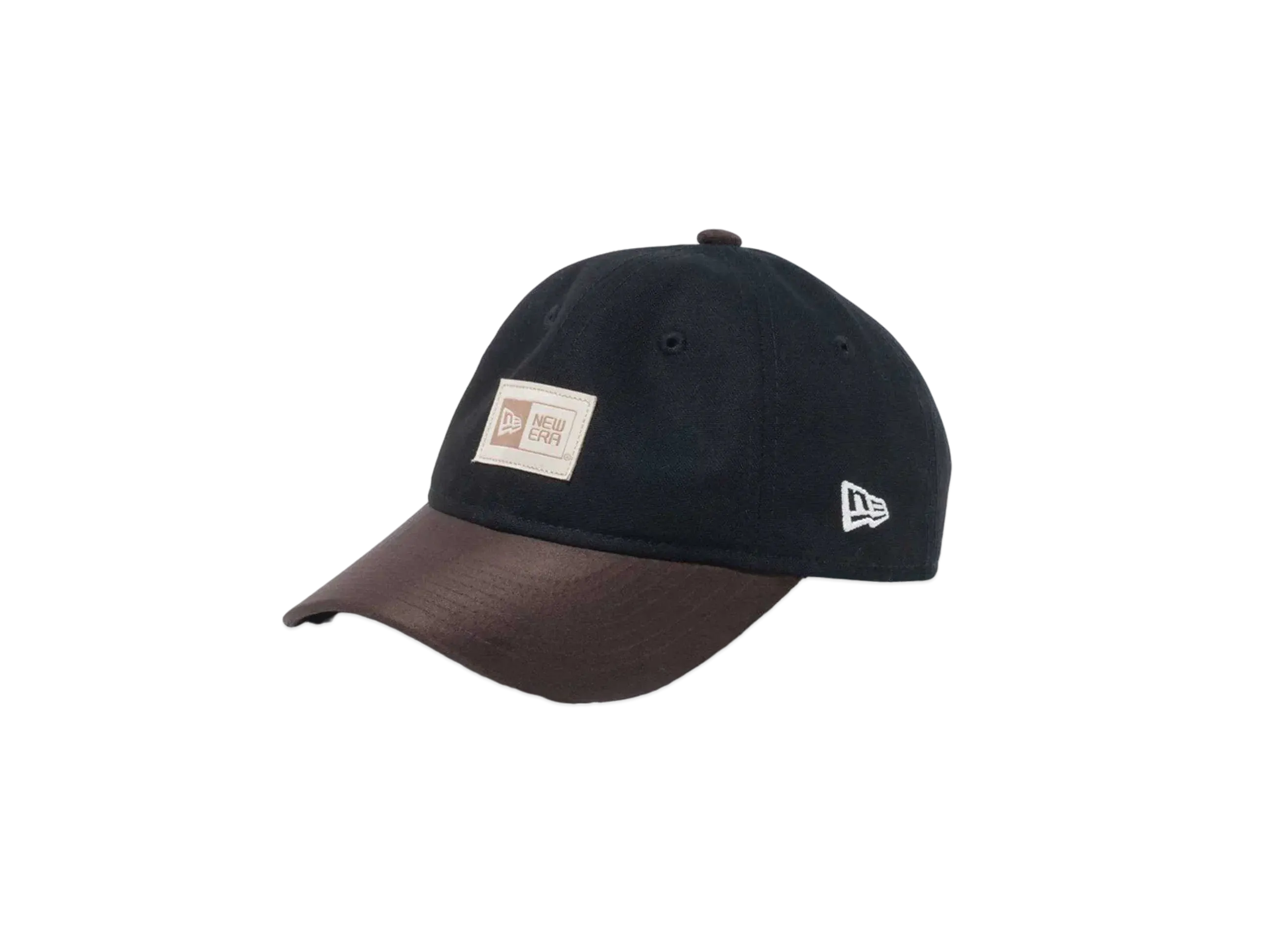 NEW ERA Duck Canvas Youth 9Twenty Woven Patch Suede Visor "Black/Brown"