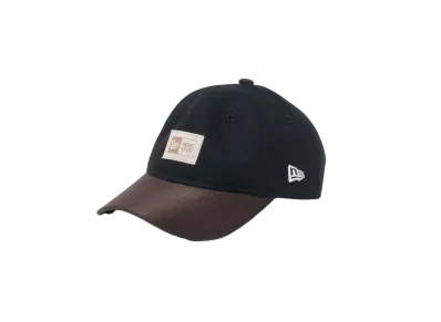 NEW ERA Duck Canvas Youth 9Twenty Woven Patch Suede Visor "Black/Brown"
