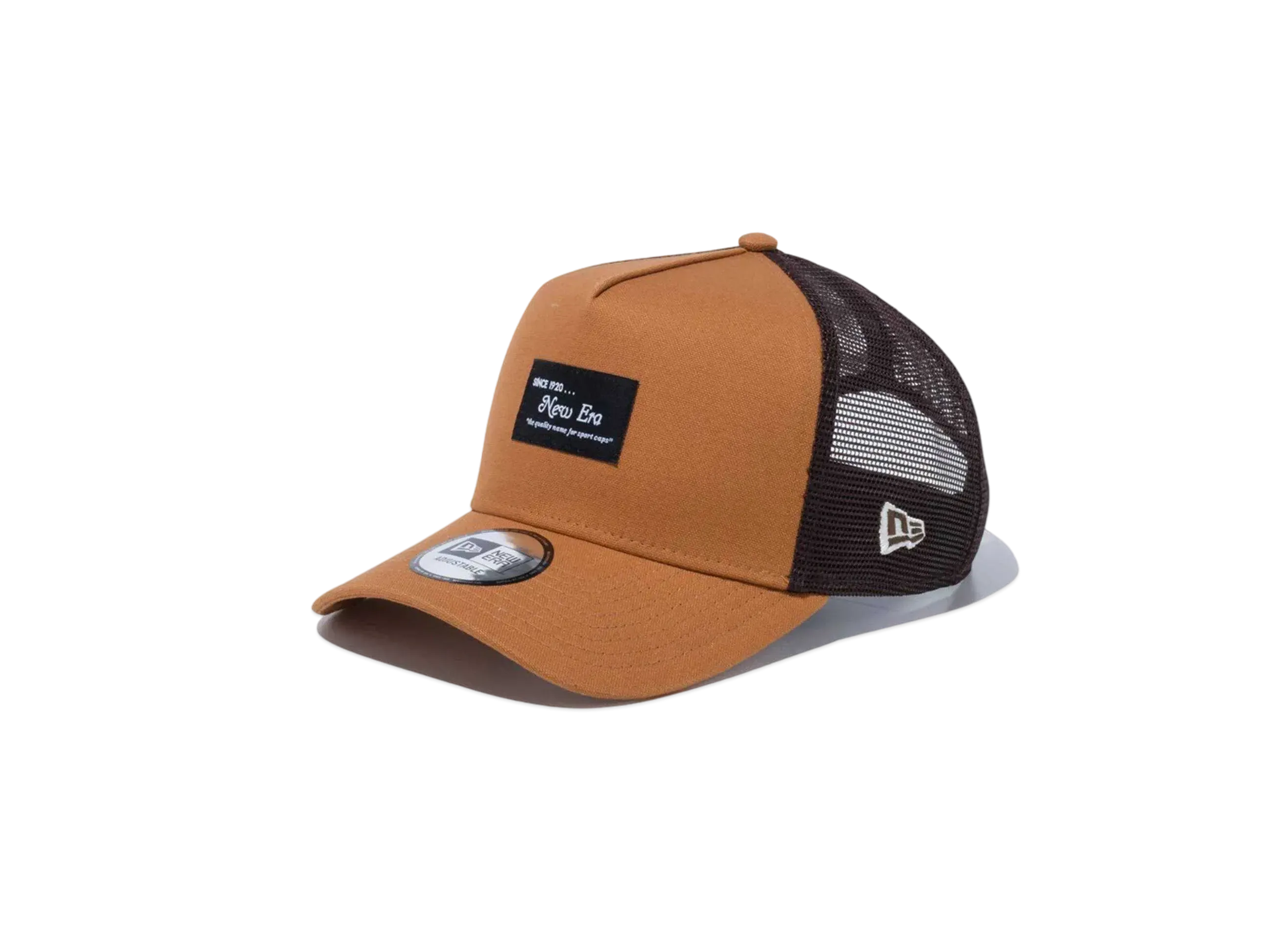 NEW ERA Duck Canvas 9Forty A-Frame Tracker Woven Patch "Light Bronze"