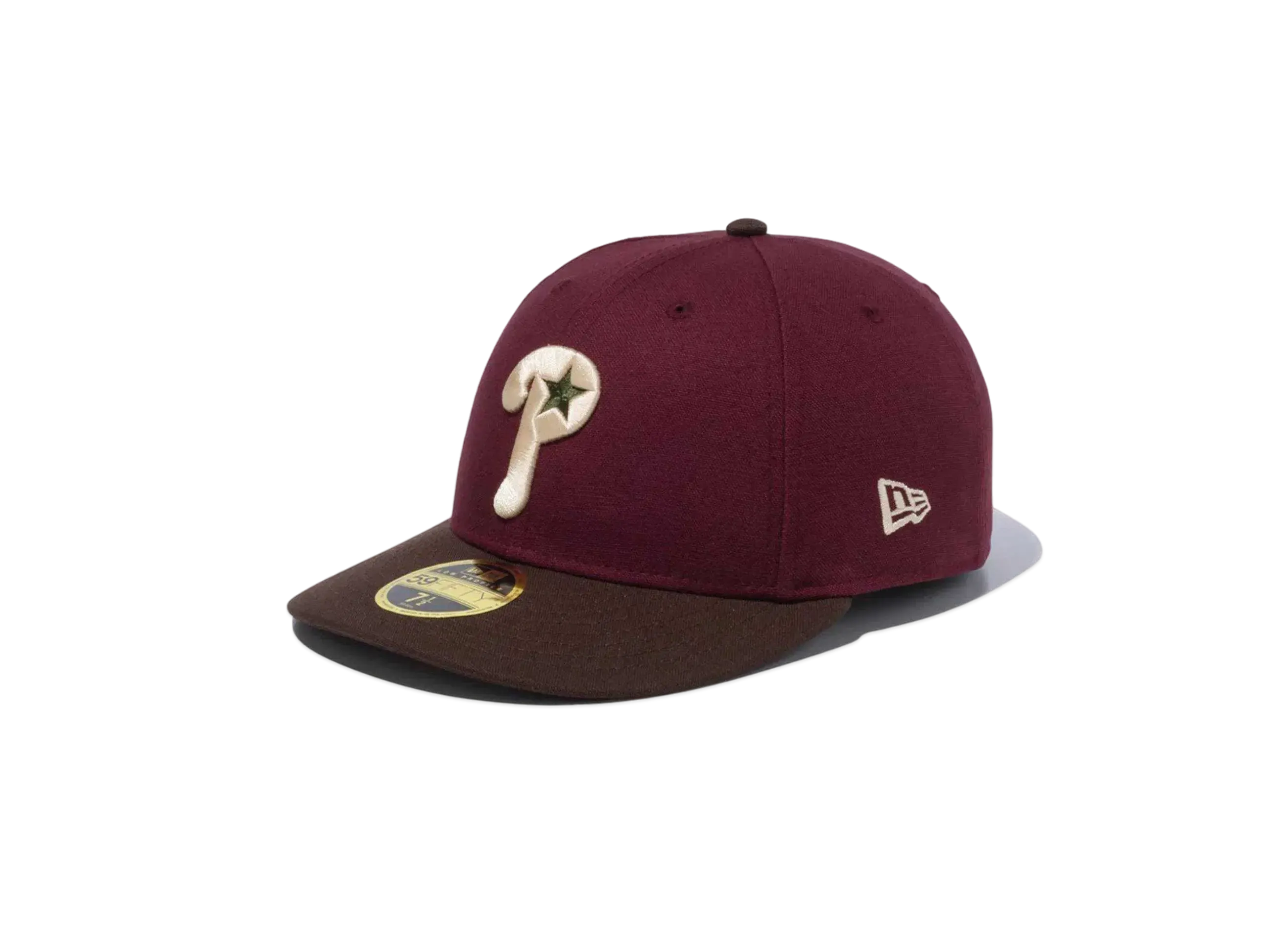 NEW ERA Duck Canvas LP 59Fifty Philadelphia Phillies Cooperstown "Maroon/Walnut"