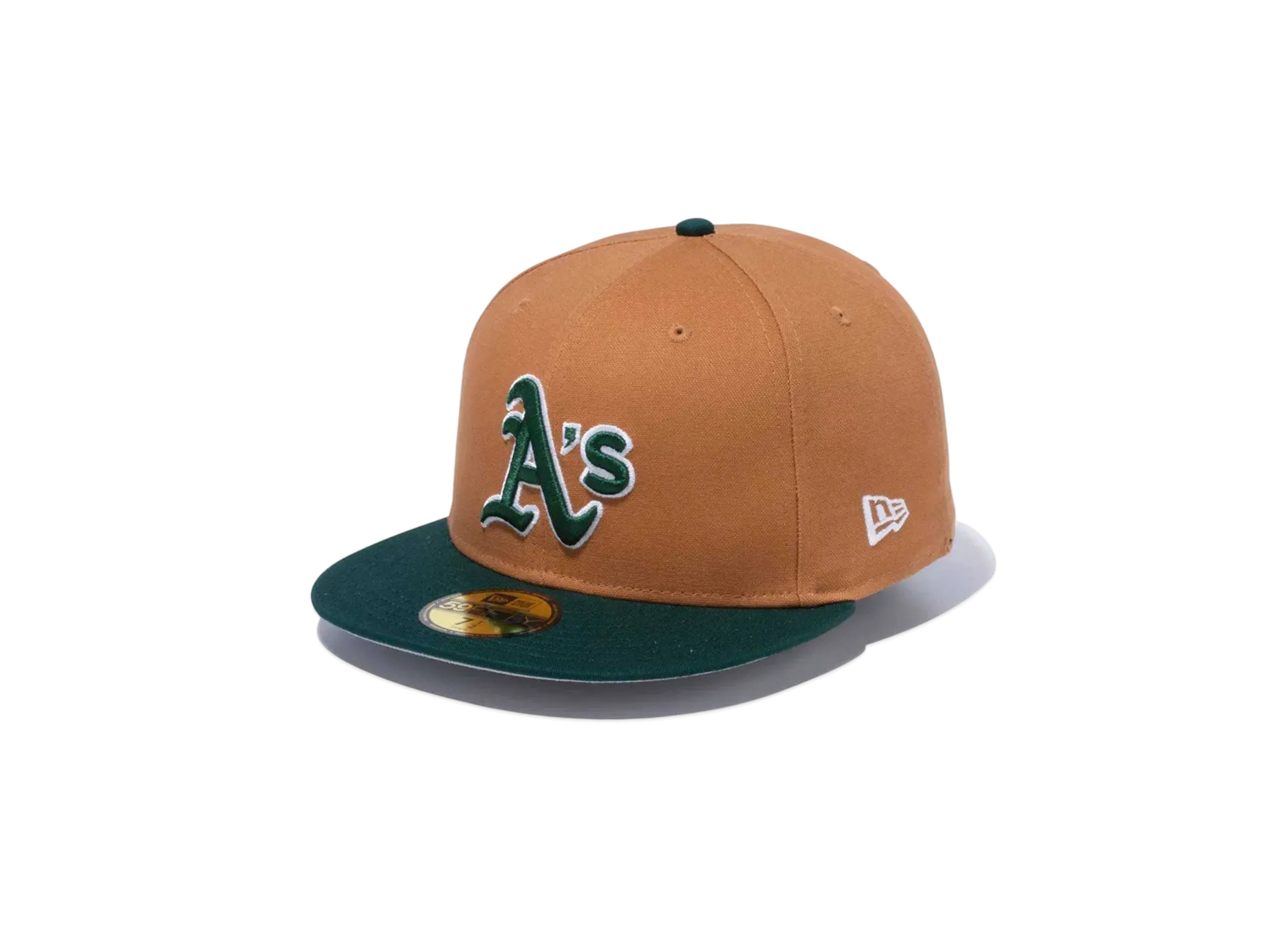 NEW ERA Duck Canvas 59Fifty MLB Oakland Athletics "Light Bronze/Dark Green"