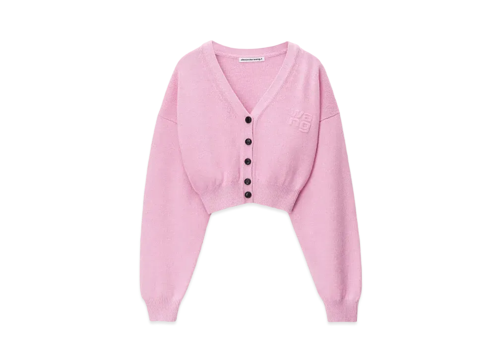 Alexander Wang Long Sleeve Vneck Cardigan "Pink Lavender"