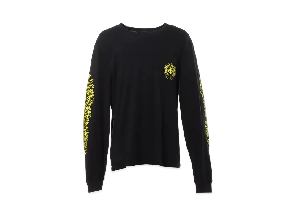 クロムハーツ メイド イン ハリウッド L/S Tシャツ "ブラック/イエロー"