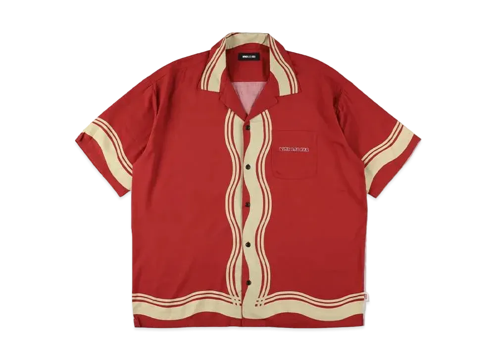 WIND AND SEA x U.F.O. Noodle Open Collar Shirt "Burgandy"