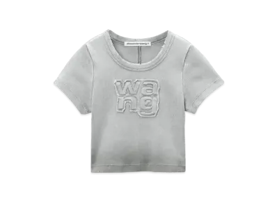 Alexander Wang Logo Distressed Baby T-shirt "Washed Steel"
