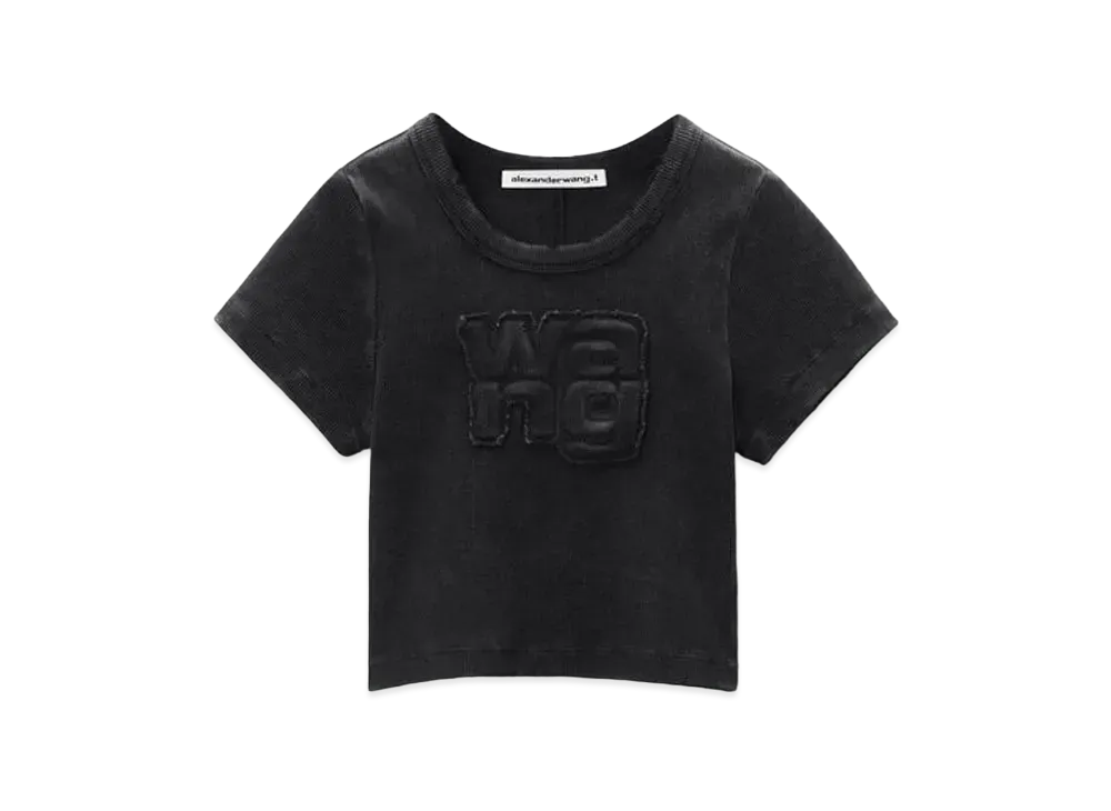 Alexander Wang Logo Distressed Baby T-shirt "Washed Magnet"
