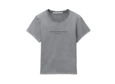 Alexander Wang Acid Wash Logo Emboss Shrunken T-shirt "Acid Fog"