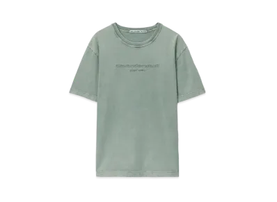 Alexander Wang Cotton Jersey Bicolor T-shirt "Acid Smoke Green"