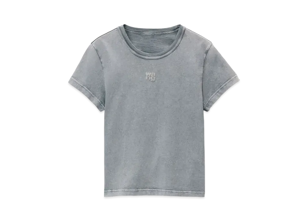 Alexander Wang Cotton Jersey Logo Shrunken T-shirt "Acid Fog"