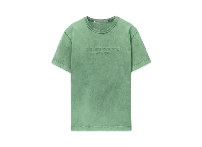 Alexander Wang Compact Jersey Emboss Logo T-shirt "Acid Fern"