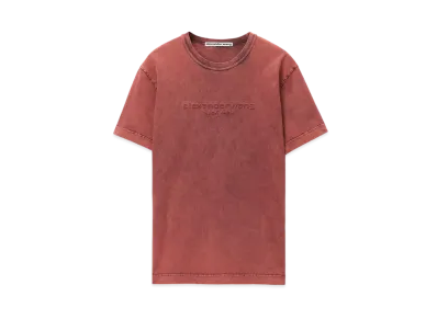 Alexander Wang Compact Jersey Emboss Logo T-shirt "Acid Apple"