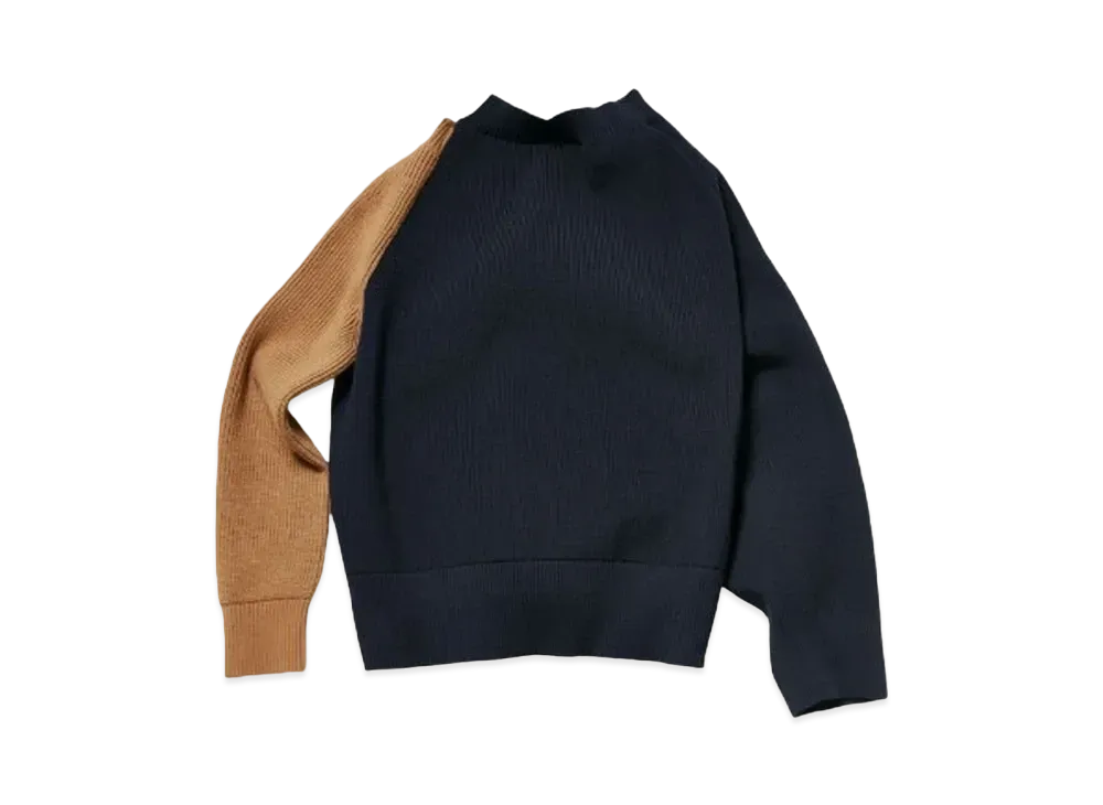 sacai Knit Sweater "Navy/Beige"