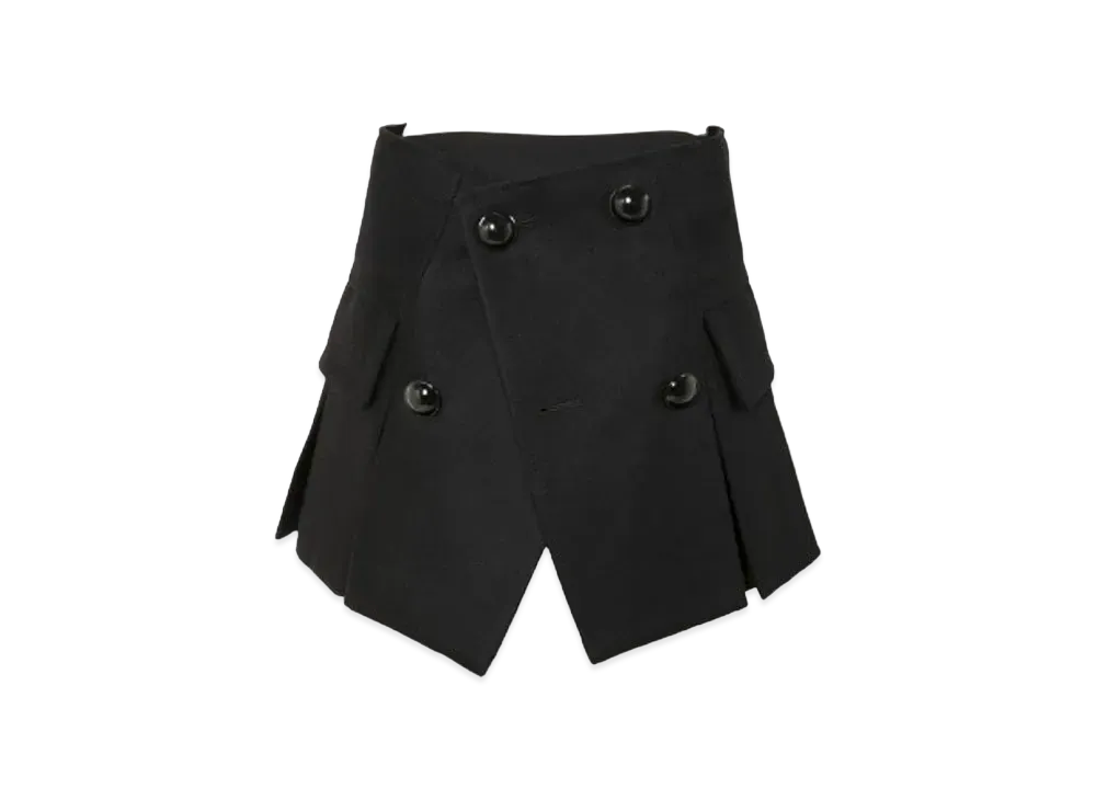 sacai Wool Melton Shorts "Black"
