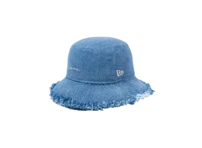 NEW ERA Bucket01 Cut Off Bucket Script Logo "Washed Denim"
