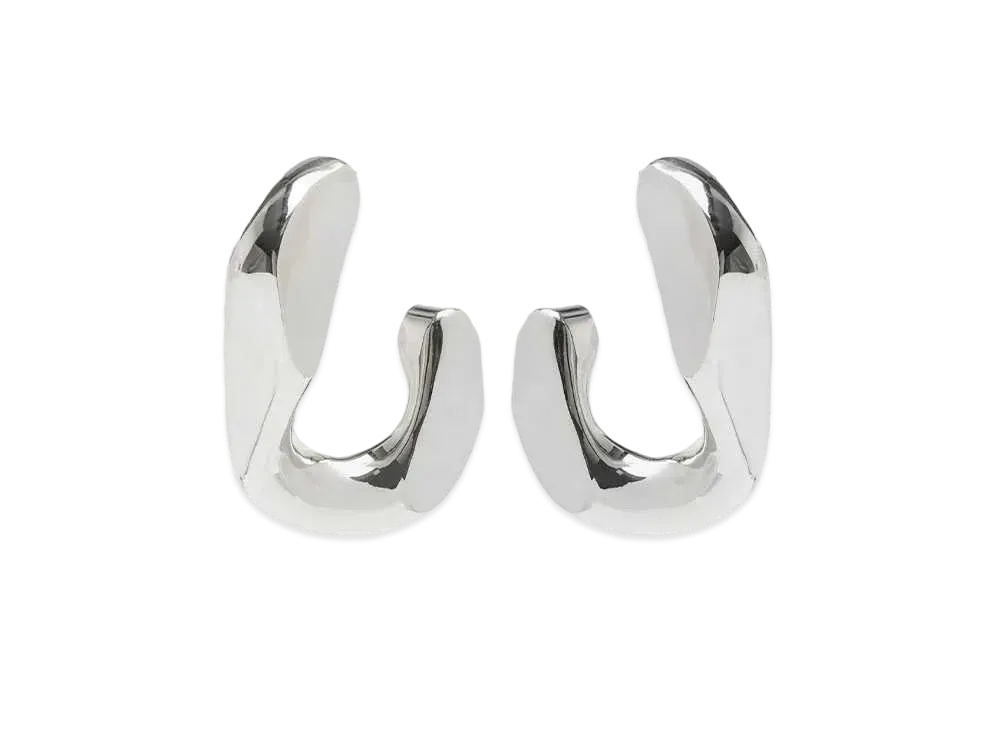 Alexander McQUEEN Chain Hoop Earrings "Antique Silver"