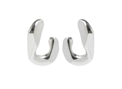 Alexander McQUEEN Chain Hoop Earrings "Antique Silver"