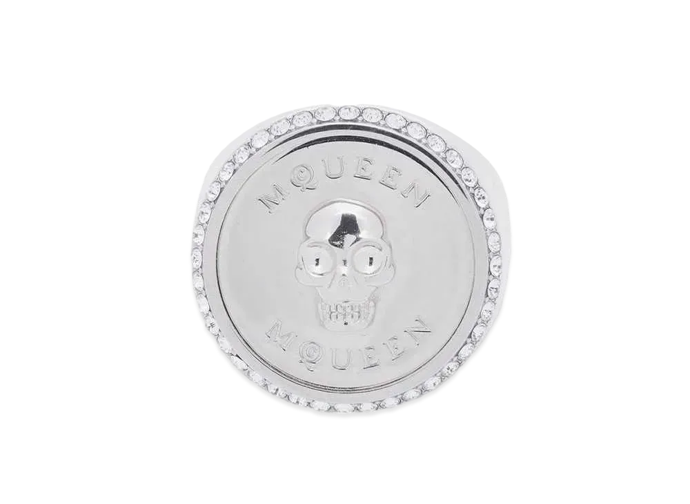Alexander McQUEEN Sovereign Skull Ring "Palladium"